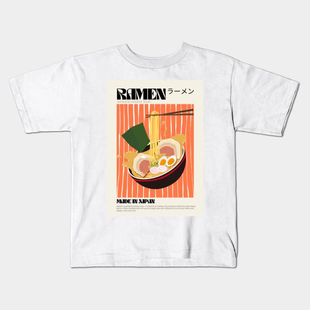 Ramen Japanese Noodle Kids T-Shirt by osmansargin